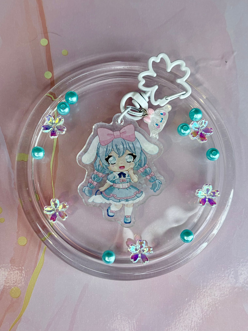 Porte Clé Cinnamon Roll Sanrio 🤍🩵