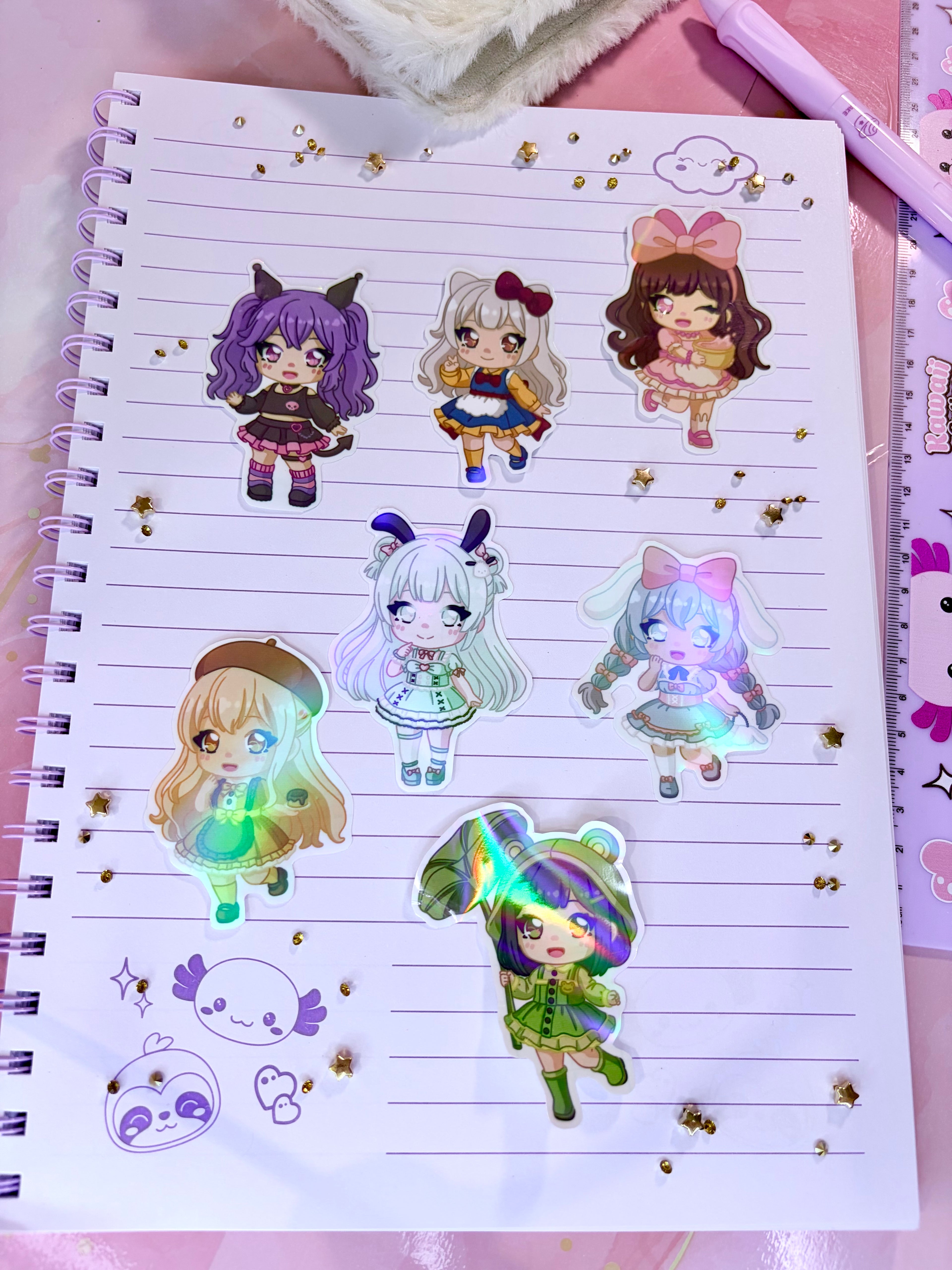 Sticker Hello Kitty Chibi Sanrio 🌈🎀